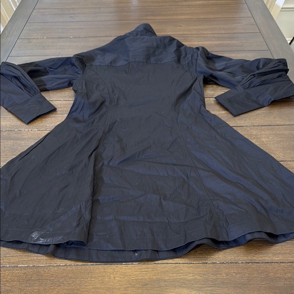 Madewell Seamed Long-Sleeve Mini Shirtdress in Poplin Size 00 - Picture 11 of 12